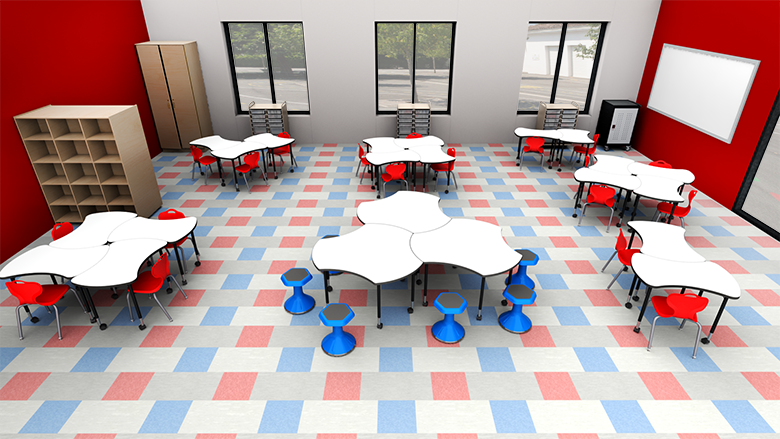 Elementary Flexible Arrangement Classroom - Reconfiguration 2